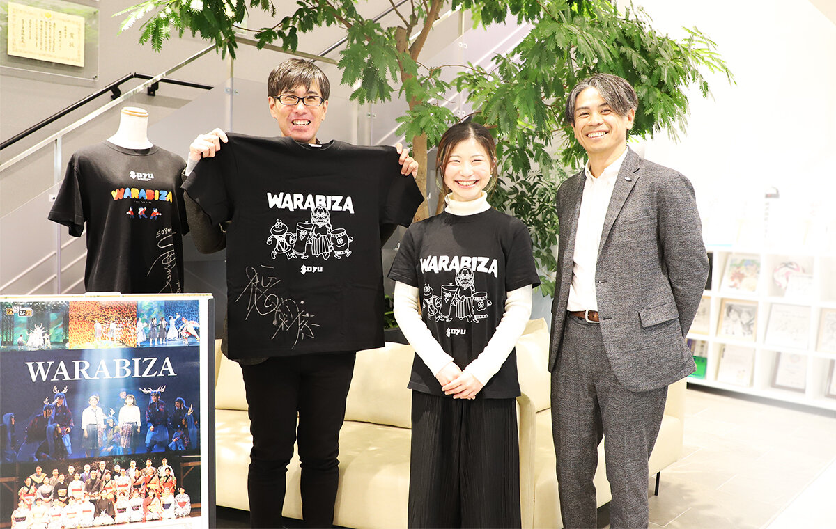 劇団わらび座　役者の松本莉奈さんが来社されました！